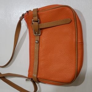 Leather crossbody bag.